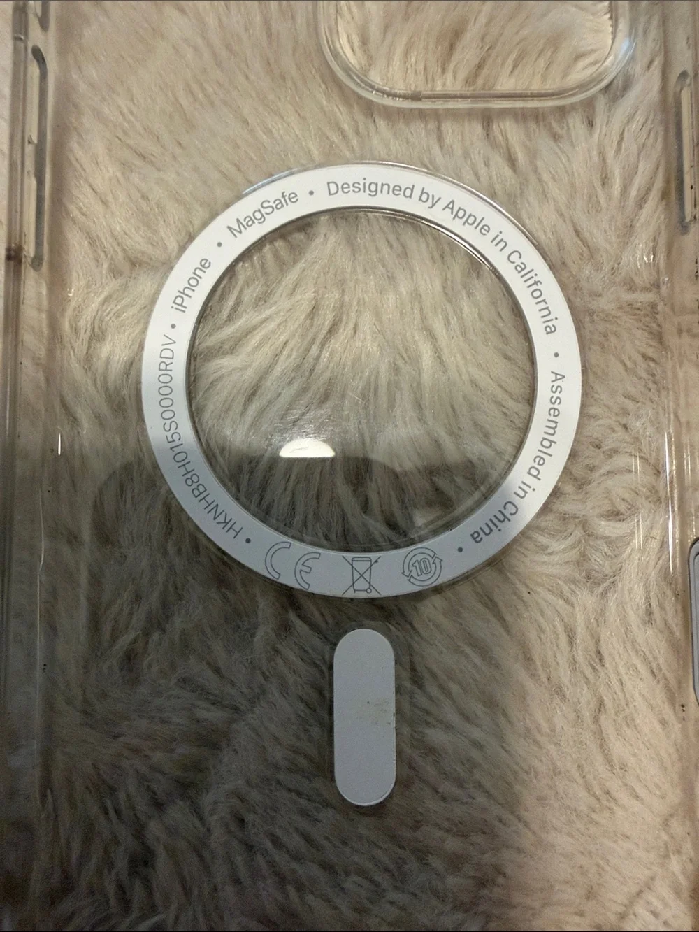 Apple Clear iPhone Case with White MagSafe Ring